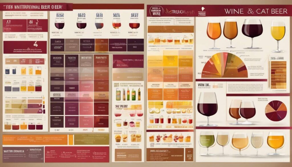 Beer and wine infographic poster.