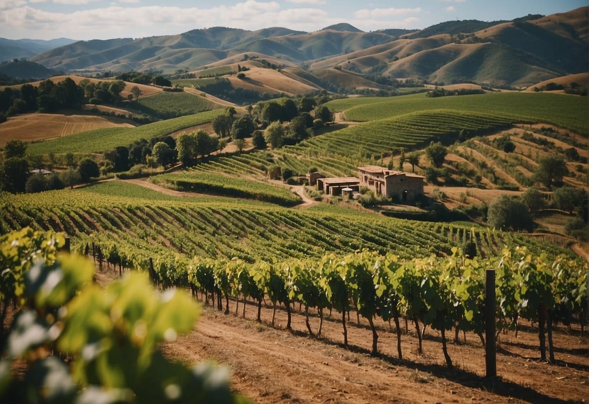 A vineyard in the Itata Valley Wine Region.