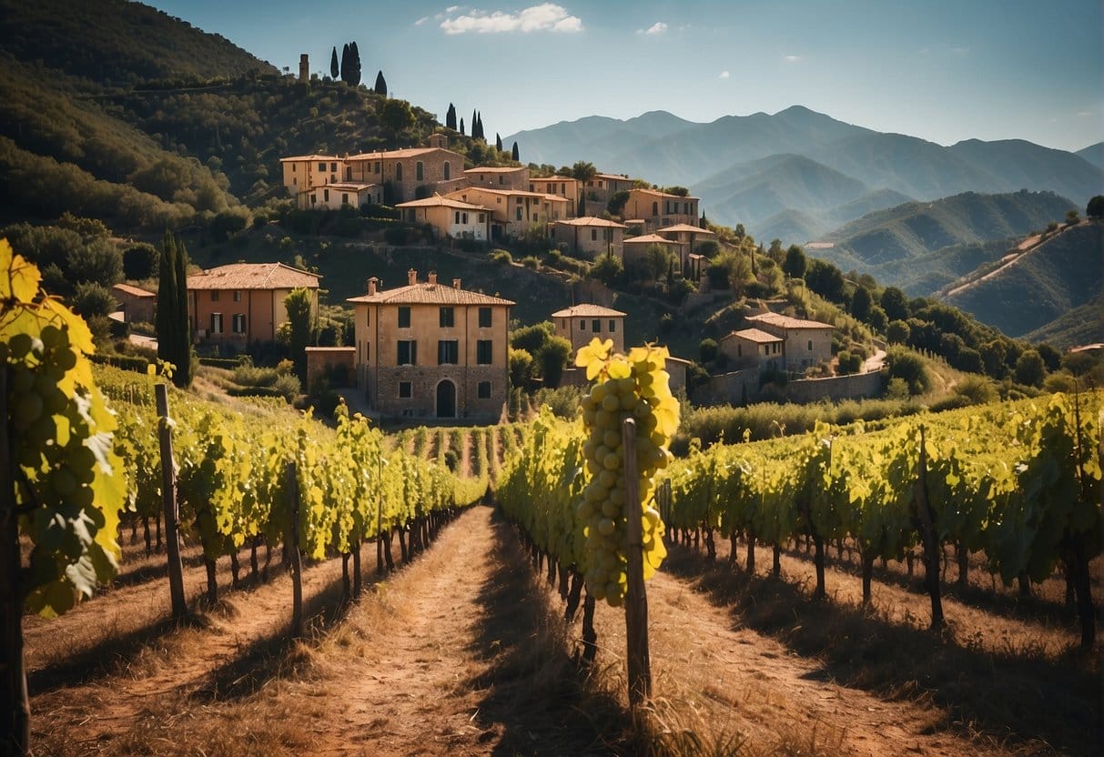 A renowned vineyard nestled among the picturesque wine regions of Tuscany, Italy.