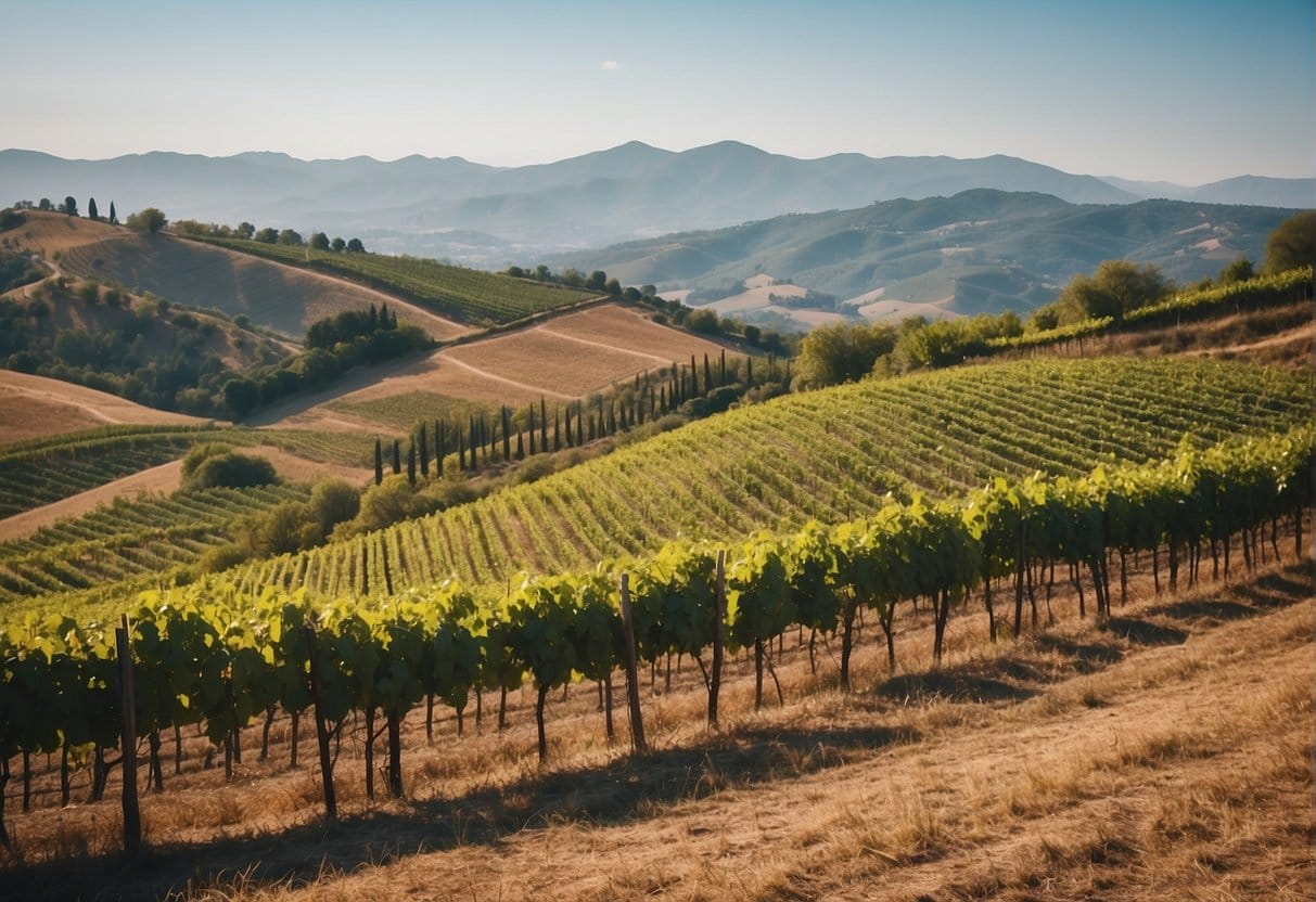 Vineyards in tuscany, italy.