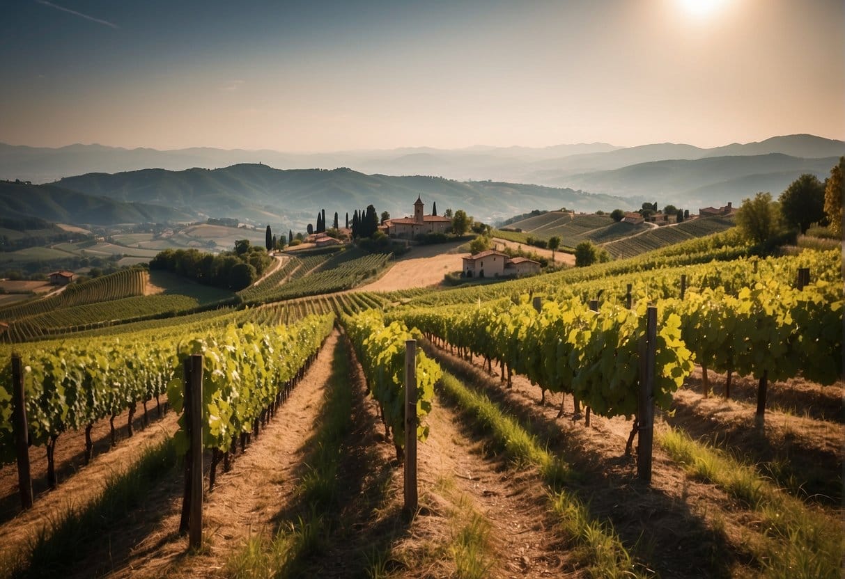 A vineyard in Italy's Piedmont Wine Region.