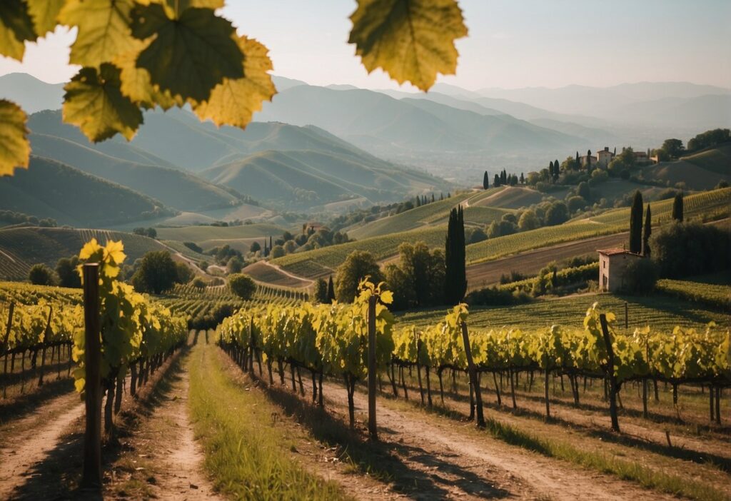 A vineyard in Lombardy, Italy's wine region.