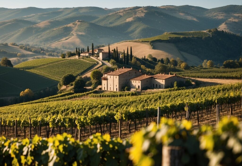 A vineyard in Lombardy, Italy.