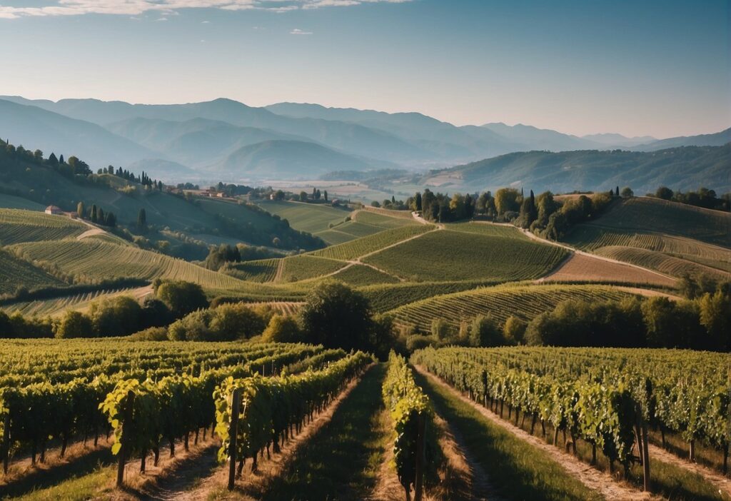 A vineyard in the Friuli Wine Region, Italy.