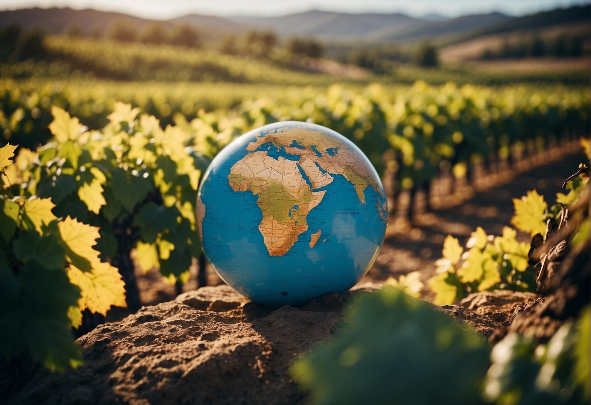 Vineyards spanning continents, trade routes crisscrossing the globe, and evolving wine regulations shaping economic landscapes