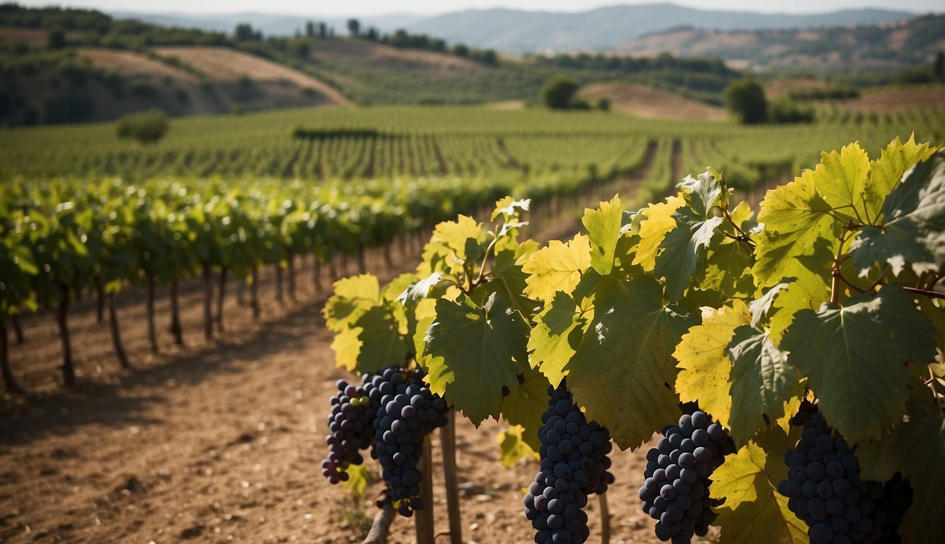 Vineyards spreading from the Near East to the Mediterranean, with grapevines flourishing and wine production evolving in Italy and beyond