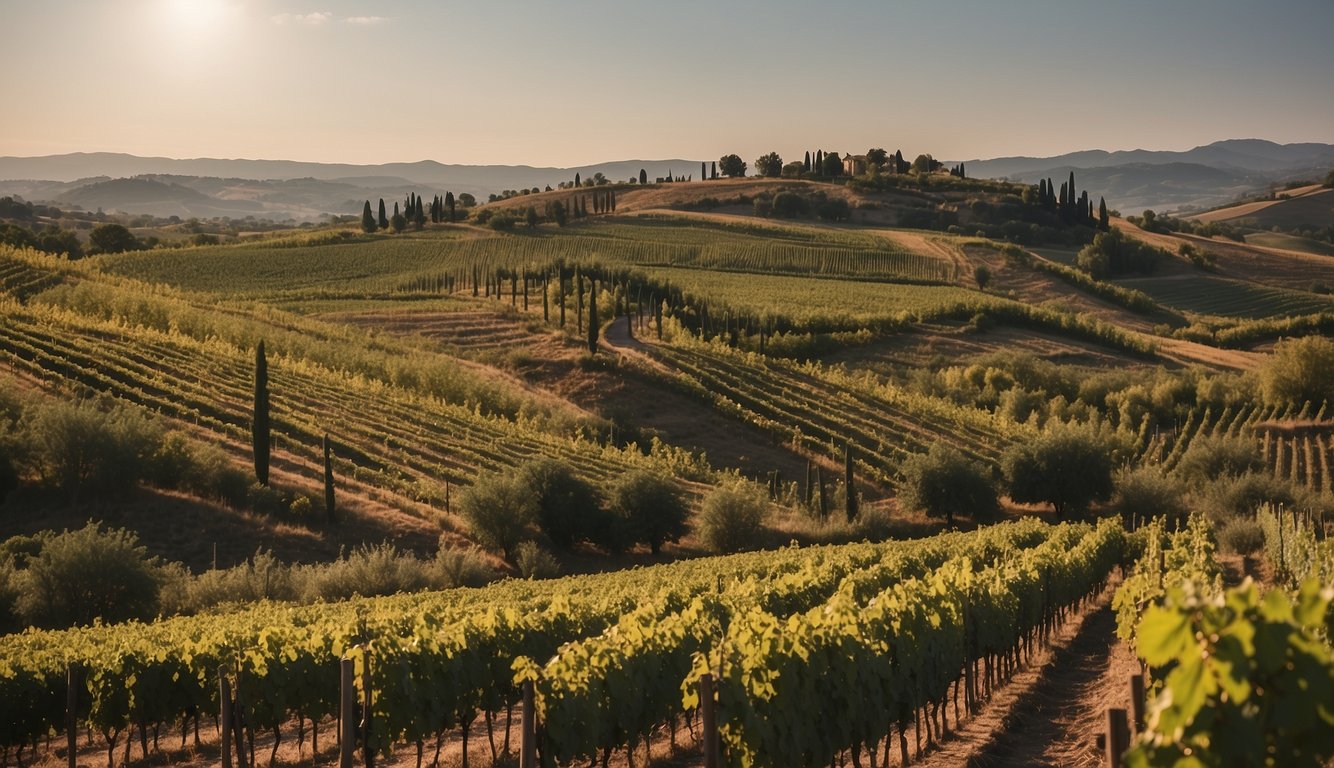 Vineyards stretch across Roman landscapes, from Italy to Gaul, evidence of viticulture's spread throughout the empire
