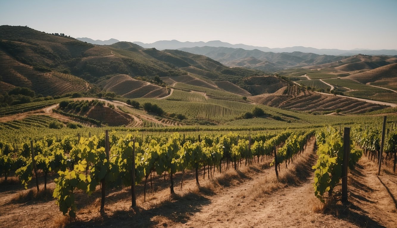 Vineyards sprawl across the rolling hills of Moorish-ruled Spain, with winemaking techniques passed down from Phoenicians to modern times