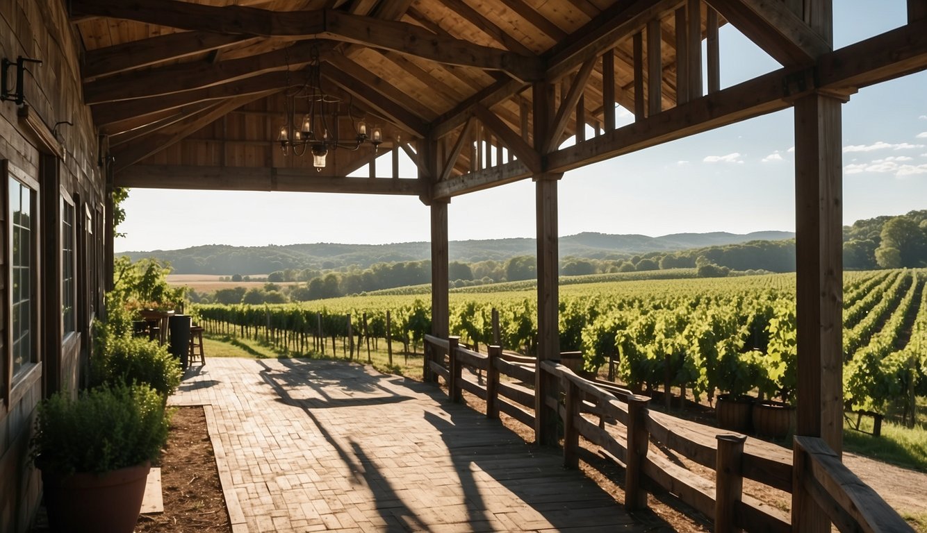 Rolling hills of lush green vines, a rustic winery building, and a serene atmosphere make Westport Rivers Vineyard a top Massachusetts destination