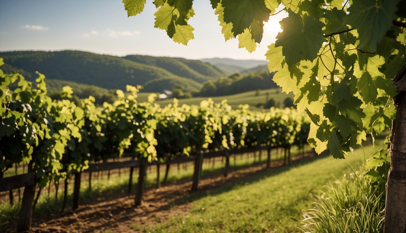 Lush green vines cascade down the rolling hills of Afton Mountain Vineyards, basking in the warm Virginia sun. The rustic winery and tasting room sit nestled among the picturesque landscape, inviting visitors to savor the best of Virginia's wine