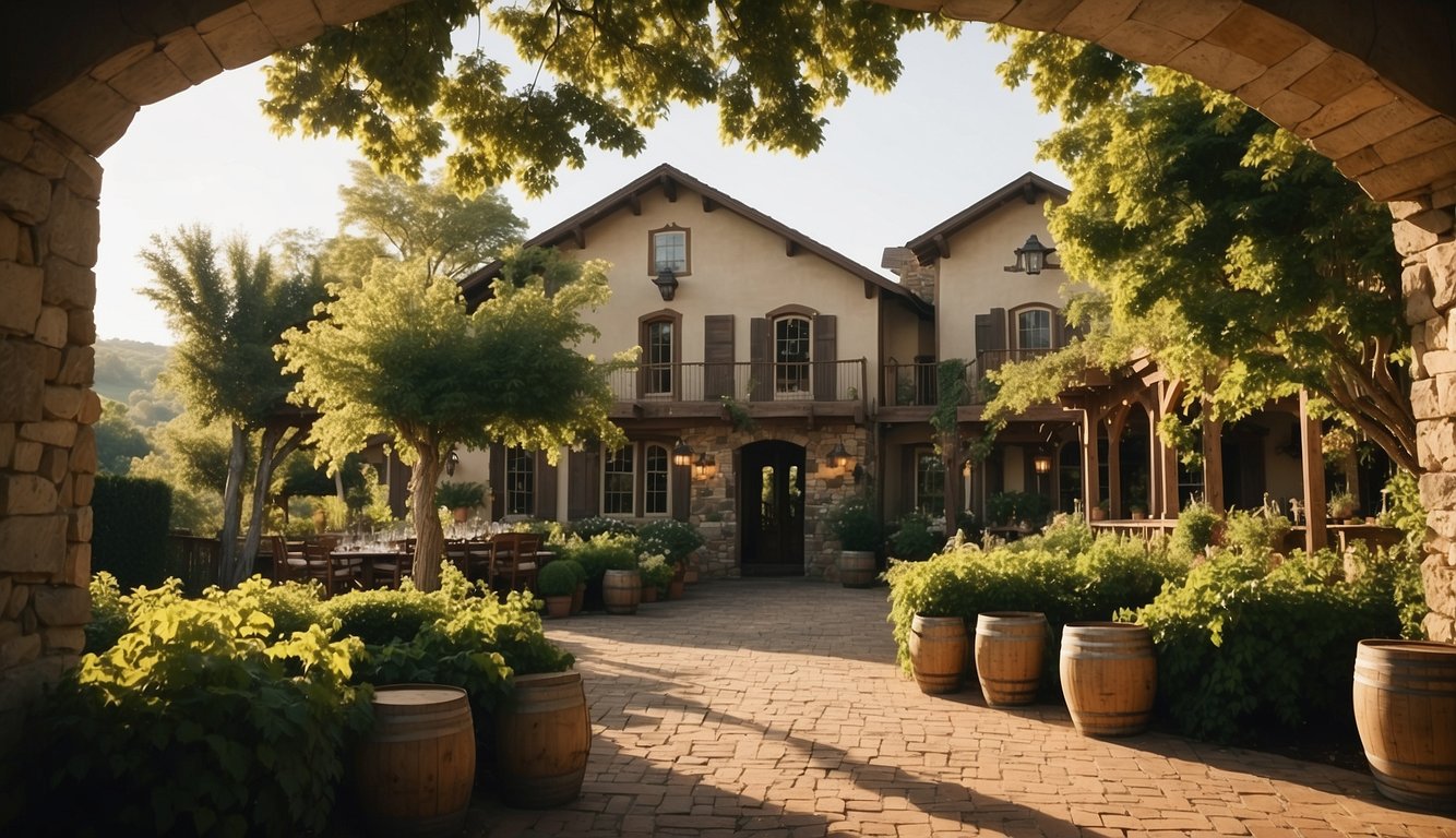 A picturesque winery nestled in the Bluff View Art District, surrounded by lush vineyards, and recognized as one of the top ten in Tennessee