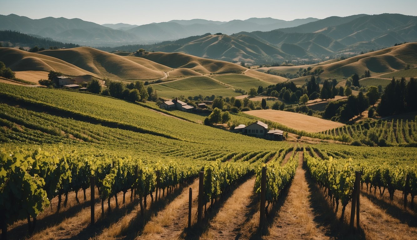 Lush green vineyards spread across rolling hills at King Estate Winery, one of Oregon's top 10