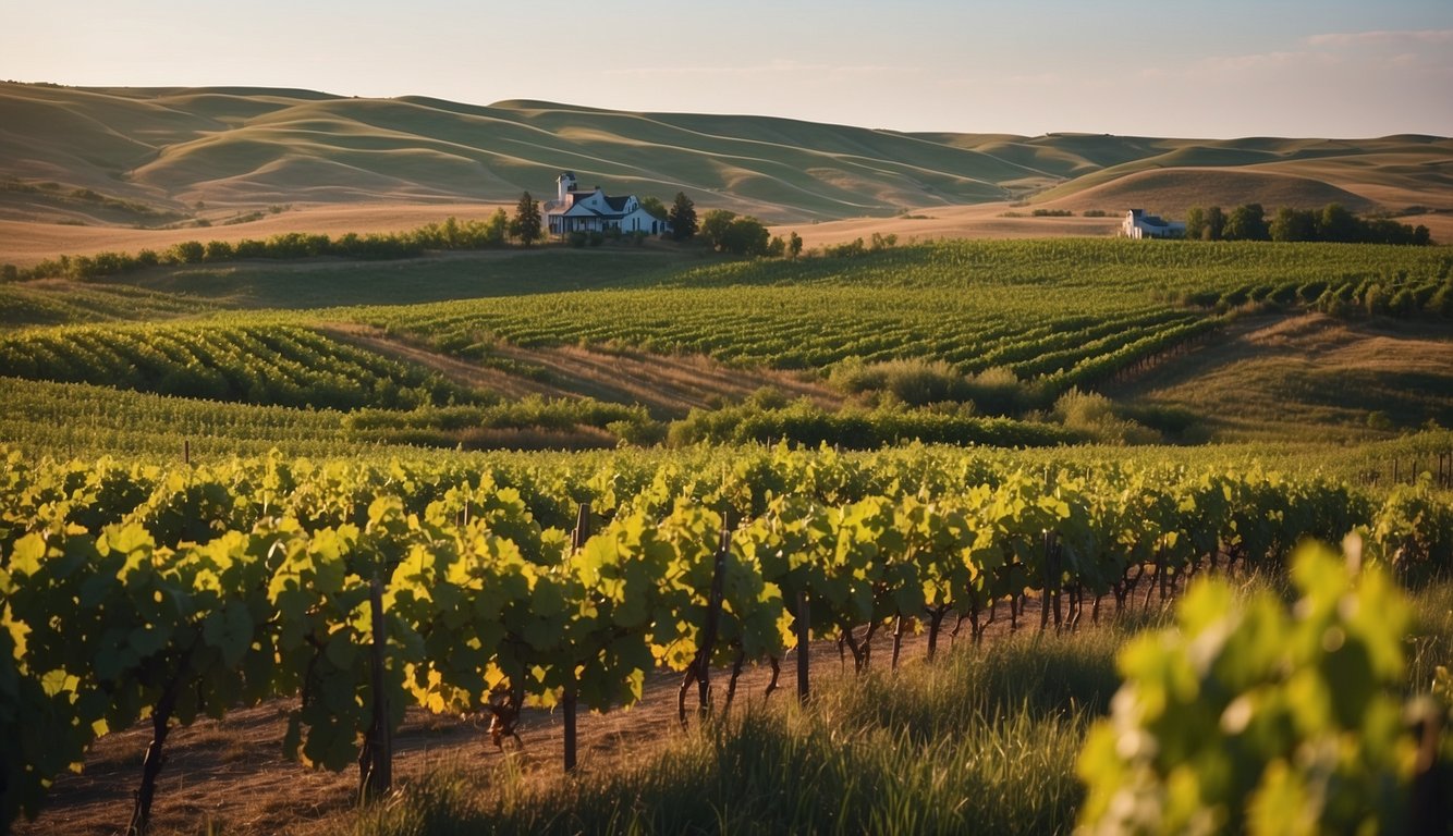 Rolling hills, lush grapevines, and rustic wineries dot the North Dakota landscape, creating a serene and picturesque setting for the 10 best vineyards in the region