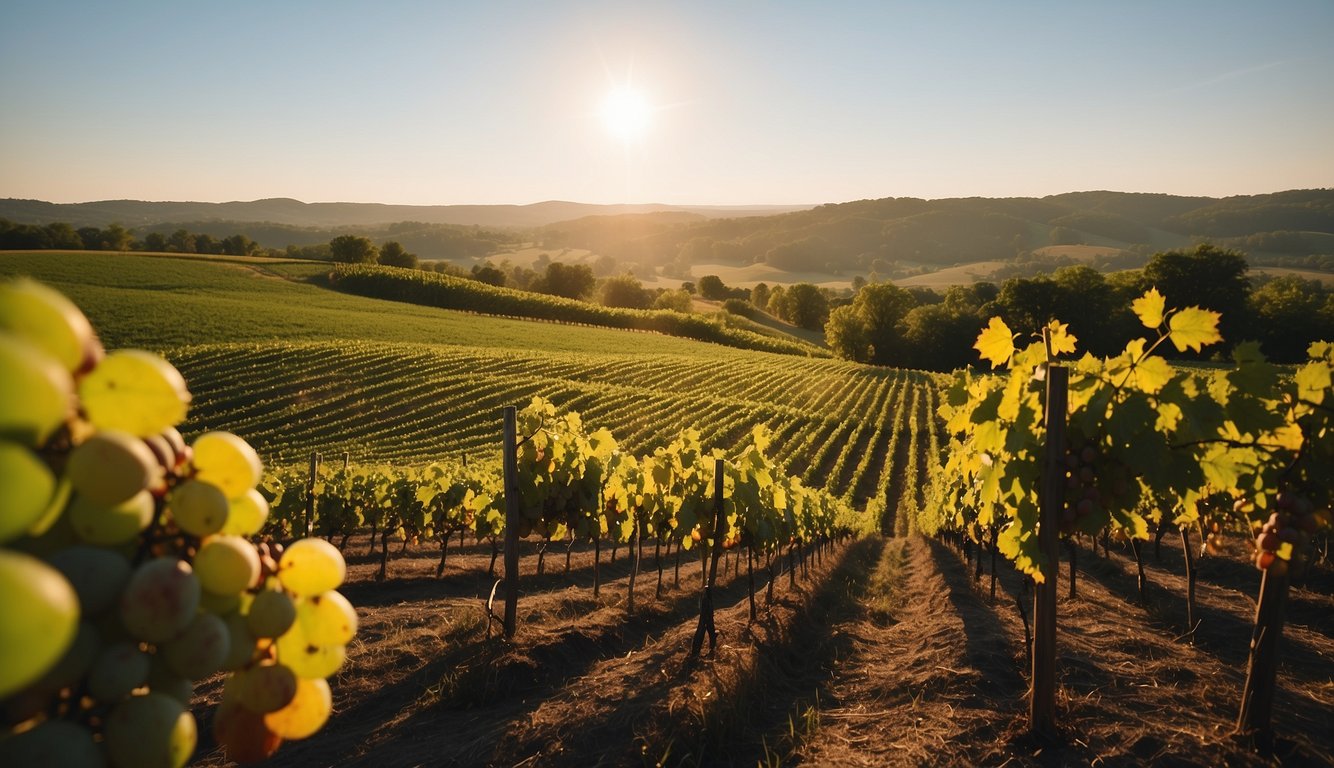 Rolling hills, lush vineyards, and charming wineries dot the Ohio countryside. Grapes hang heavy on the vines, bathed in the warm glow of the sun