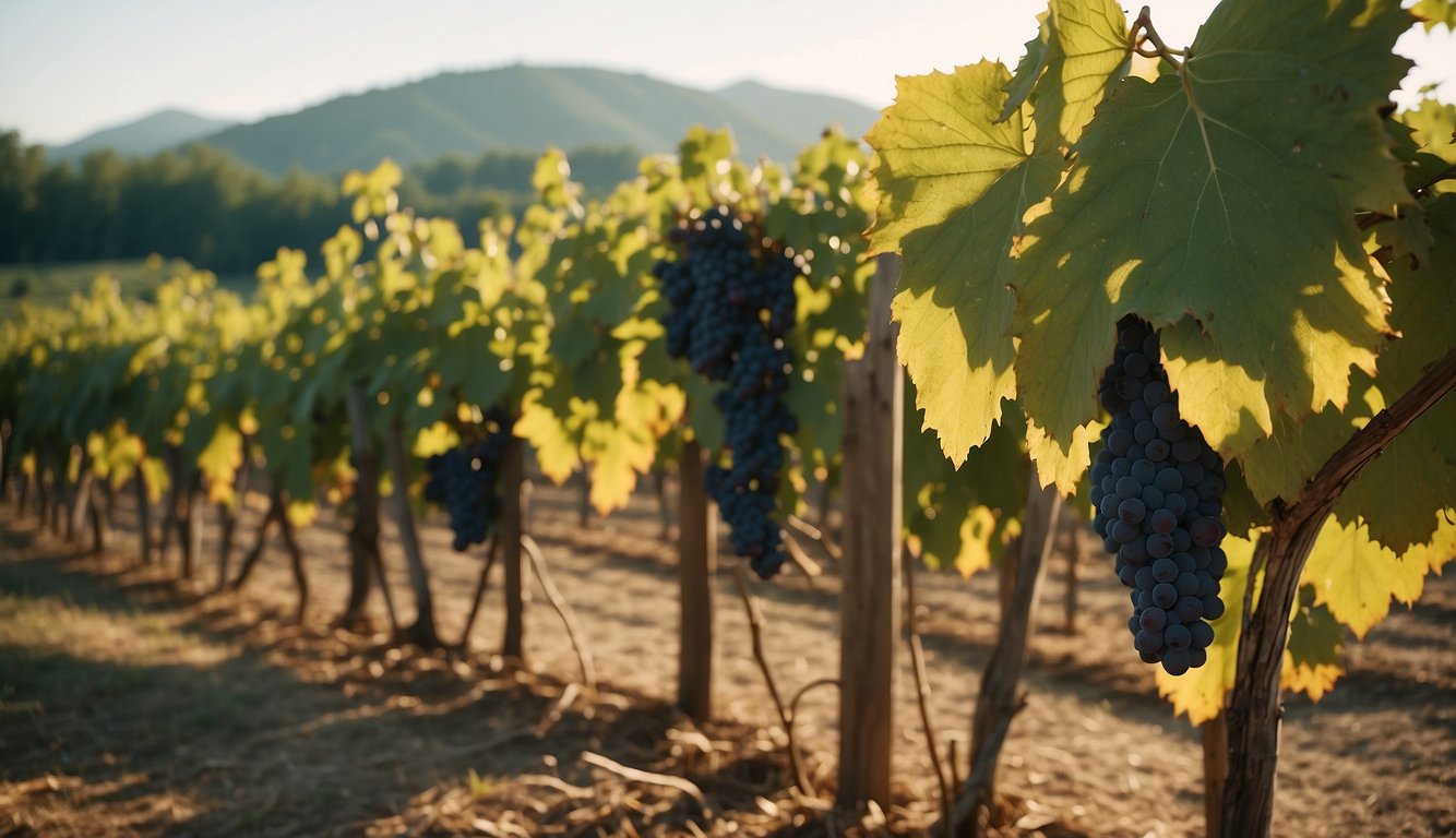 Vineyards in Georgia showcase traditional winemaking techniques. Grapes are hand-picked and pressed, then aged in oak barrels. The picturesque landscape is dotted with rows of vines, creating a serene and rustic atmosphere