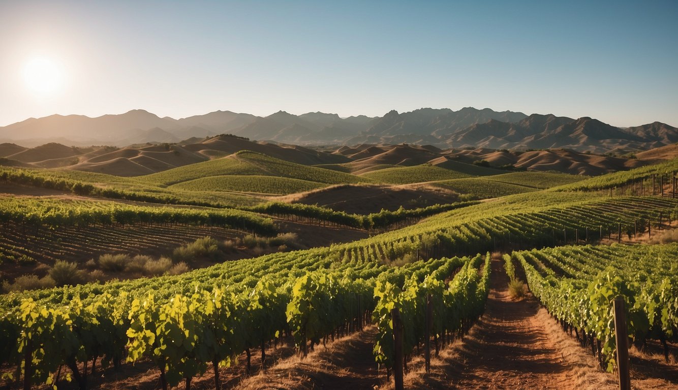 Rolling hills of lush green vineyards stretch out under the Arizona sun, with the Pillsbury Wine Company's top 10 vineyards standing proud and thriving