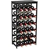 Wine rack holding several bottles of wine.