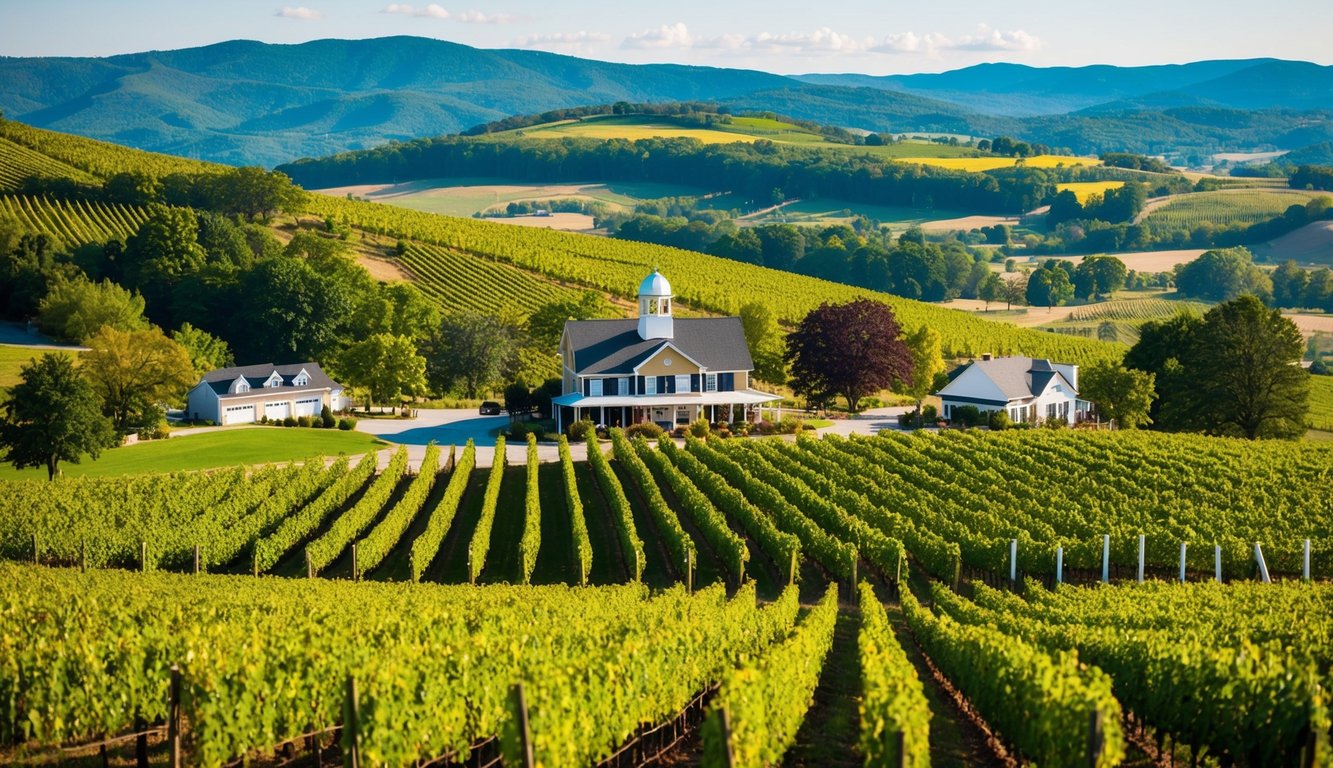 Rolling hills, lush vineyards, and quaint wineries dot the West Virginia countryside, as visitors sample and savor the region's finest wines on a picturesque wine tour